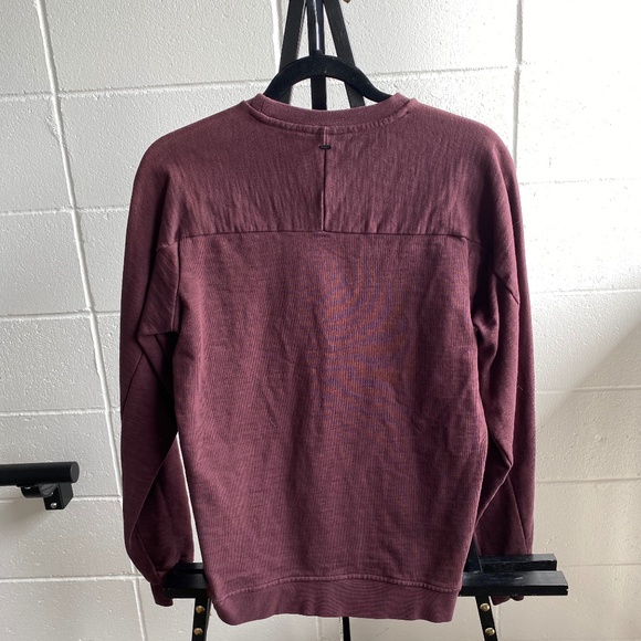 RAW Burgundy Crewneck Sweatshirt Size Small - Picture 2 of 5